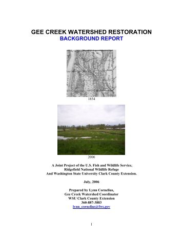 gee creek watershed restoration - WSU Clark County Extension ...