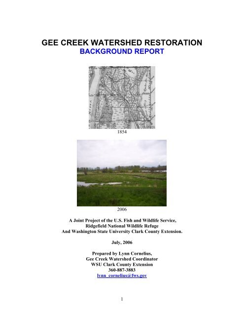 gee creek watershed restoration - WSU Clark County Extension ...