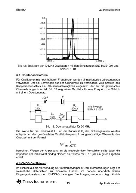 Quarzoszillatoren mit TTL - Institut fÃ¼r Elektronik, TU-Graz