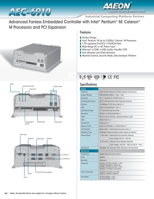 AEC-6910 - Sensor ECS