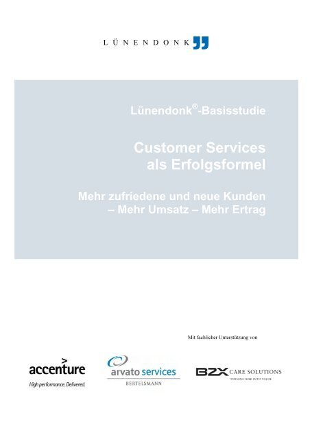 Management von Customer Services - Lünendonk-Shop