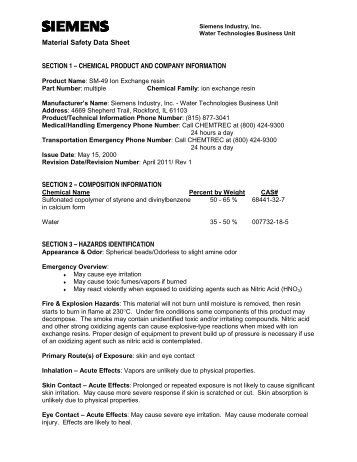 Ion Exchange Resin SM-49.pdf - Siemens