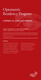 Cornea and Contact Lenses - Pacific University