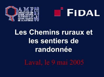 Le statut des chemins ruraux - AMF53