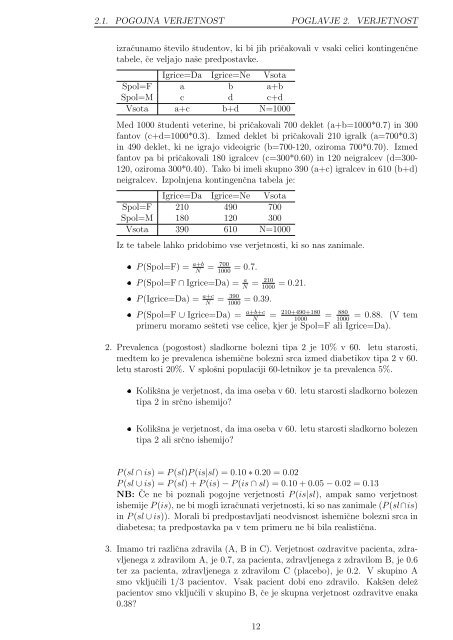 Naloge iz biostatistike