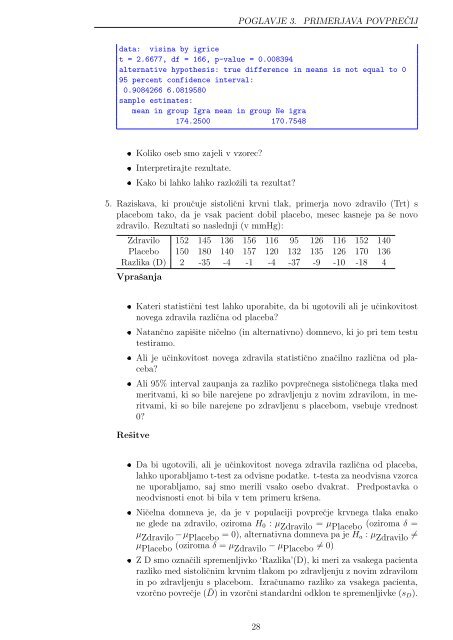 Naloge iz biostatistike