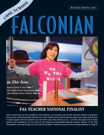 FAA TEACHER NATIONAL FINALIST In This Issue: - Florida Air ...