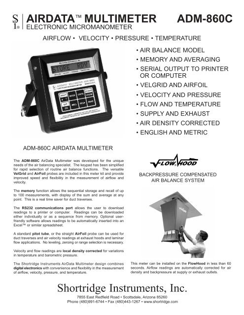 ADM-860C - Shortridge Instruments, Inc.