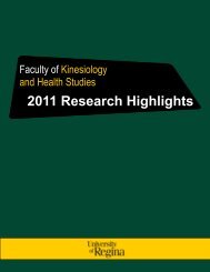 2011 Research Highlights - University of Regina