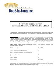 Compte-rendu du conseil municipal du 18 avril ... - DouÃ©-la-Fontaine