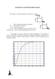 ETUDE D'UN SYSTEME HYDRAULIQUE