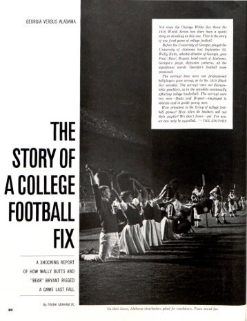 The Story of A College Football Fix - The Saturday Evening Post