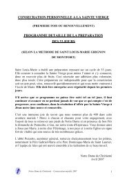 consecration personnelle a la sainte vierge programme detaille de ...