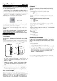 Keypad Transmitter - Barrier Free Architecturals