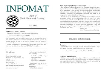 The Arctic Workshop - Norsk matematisk forening