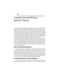 Volunteerism and Human Behavior Theory - Lyceum Books
