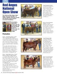 Red Angus National Open Show - Red Angus Association of America