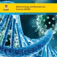 Biotechnology and Biomolecular Sciences (BABS) - UNSW Science