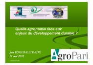 Quelle agronomie face aux enjeux du développement durable ? (pdf ...