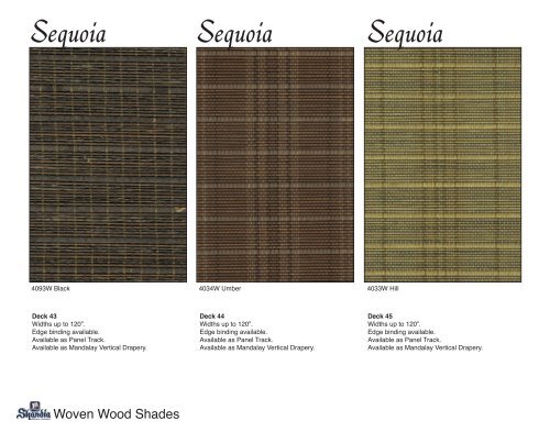MelhannaÂ® Woven Wood Shade Collection Book 1 - Skandia ...