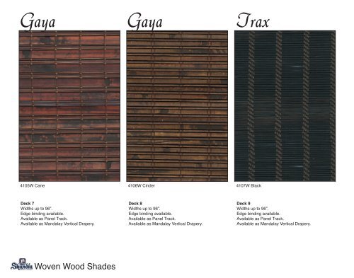 MelhannaÂ® Woven Wood Shade Collection Book 1 - Skandia ...