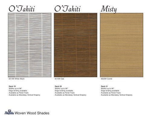 MelhannaÂ® Woven Wood Shade Collection Book 1 - Skandia ...