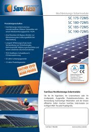 SunClass SC 190-72MS Serie 175-190W ... - ERSAP Solar AG