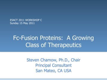 Fc-Fusion Proteins: A Growing Class of Therapeutics - Austropa ...