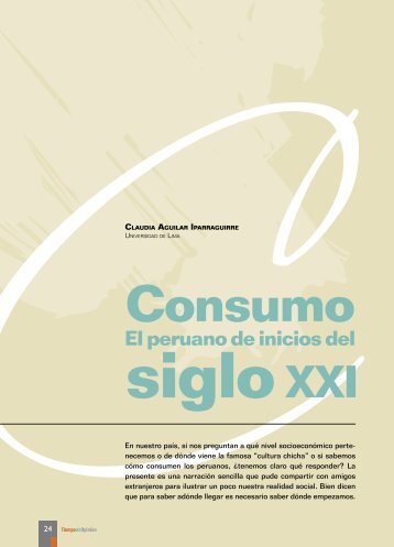 Consumo: el peruano de inicios del siglo XXI - Esan
