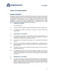 Anglo Platinum Limited Board Charter