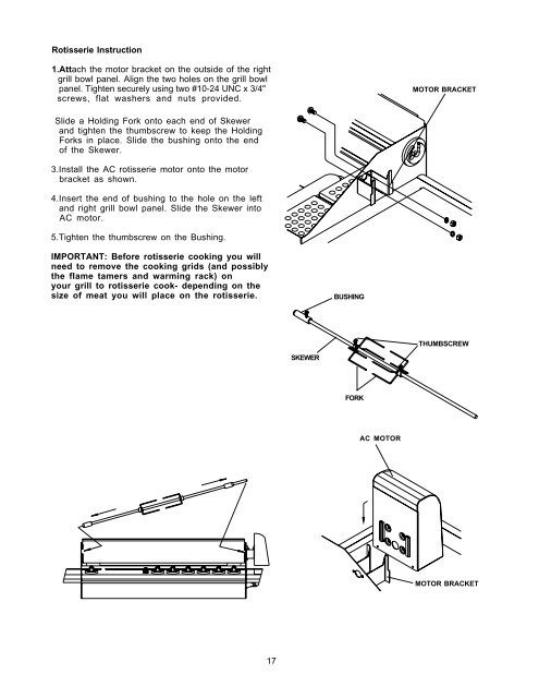 Turbo Select Manual - Grill-Repair.com