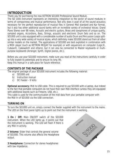 manuale di istruzioni • benutzerhandbuch owner's manual ... - Ketron
