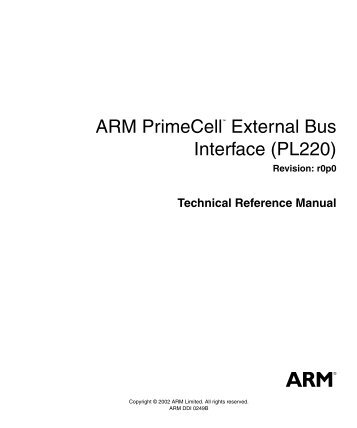 ARM PrimeCell External Bus Interface (PL220) Technical Reference ...