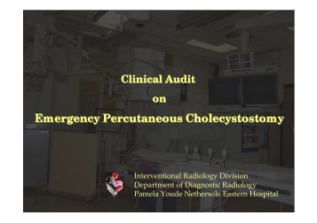 Clinical Audits of Emergency Percutaneous Cholecystostomy in ...