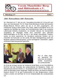 Nr.117 (3/2012) - Verein Mansfelder Berg- und HÃ¼ttenleute eV