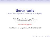 Seven wells Journal of the English Place-name ... - Keith Briggs