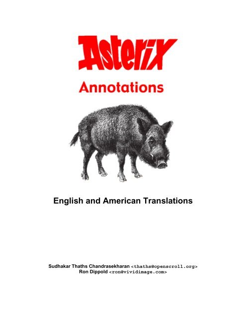 English and American Translations - The Asterix Annotations ...