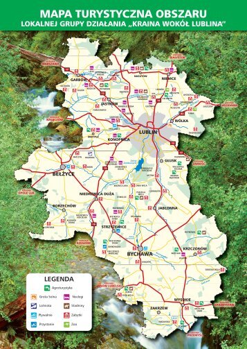 legenda mapa turystyczna obszaru lokalnej grupy dziaÂ¸ania - Lublin