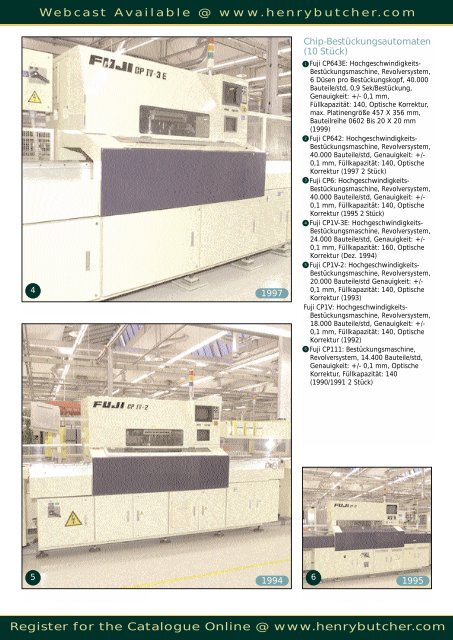 Live Auction with Webcast Facilities Fuji Surface Mount PCB ...
