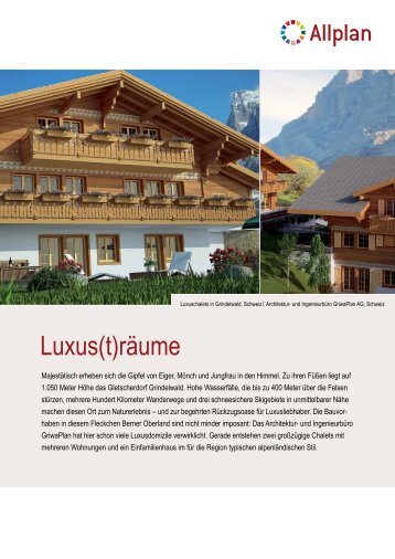 Luxuschalets, Grindelwald - Nemetschek Allplan