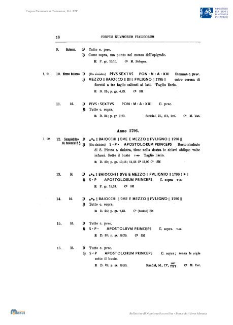 Corpus Nummorum Italicorum Vol. I - Portale Numismatico dello Stato