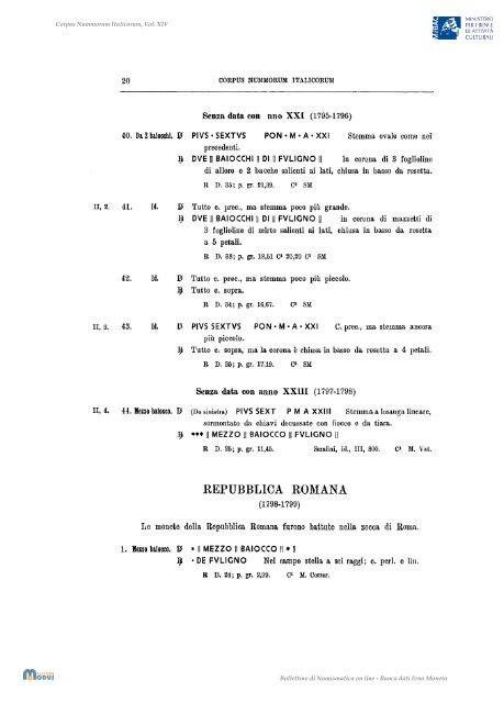 Corpus Nummorum Italicorum Vol. I - Portale Numismatico dello Stato