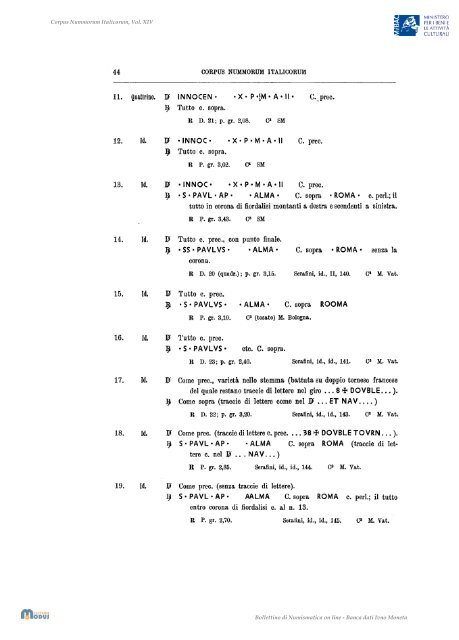 Corpus Nummorum Italicorum Vol. I - Portale Numismatico dello Stato