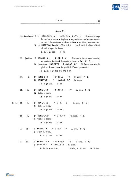 Corpus Nummorum Italicorum Vol. I - Portale Numismatico dello Stato