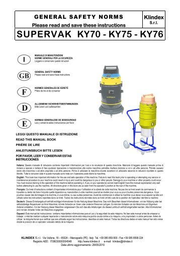 SUPERVAK KY70 - KY75 - KY76 - Klindex.info