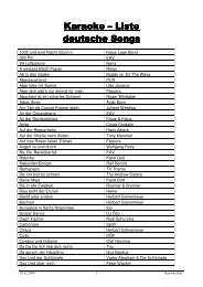 Karaoke A Liste Nach Songs In Der Online Welt Von Www