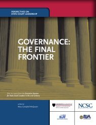 Governance: the FinaL Frontier - State Justice Institute