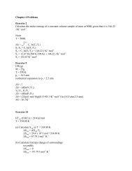 Chapter 4 Problems Exercise 2 Calculate the molar entropy of a ...