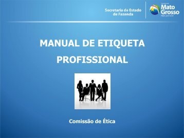 MANUAL DE ETIQUETA PROFISSIONAL - Sefaz