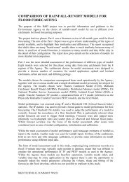 comparison of rainfall-runoff models for flood forecasting